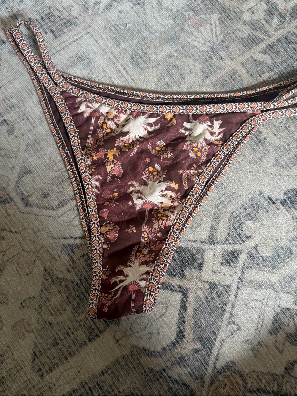Bydee Floral Palm Print Bikini Bottom